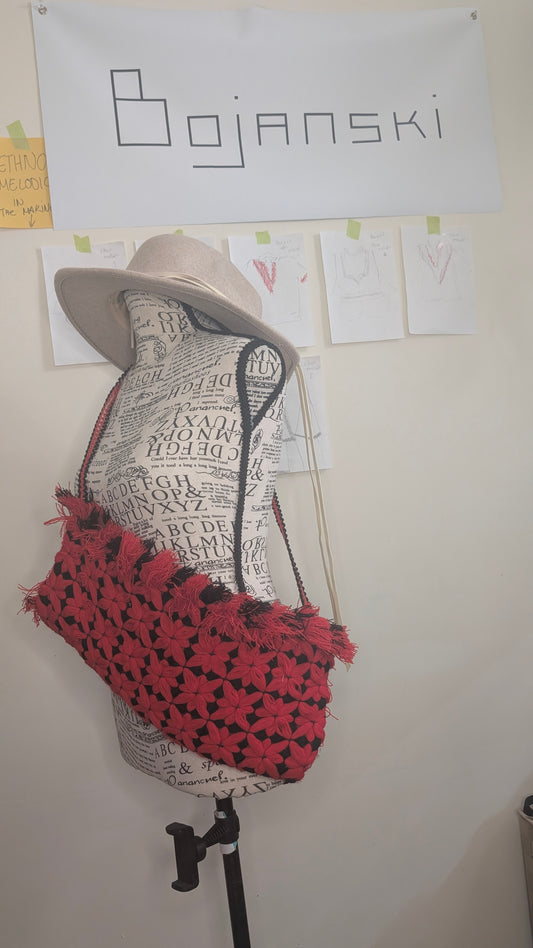 Ethno Red Frey Pocket book Bag