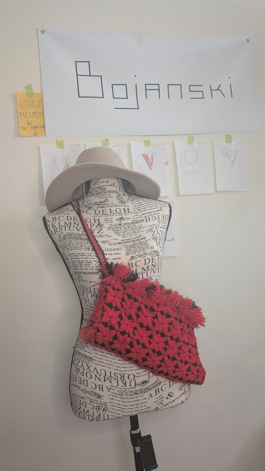 Ethno Red Frey Pocket book Bag